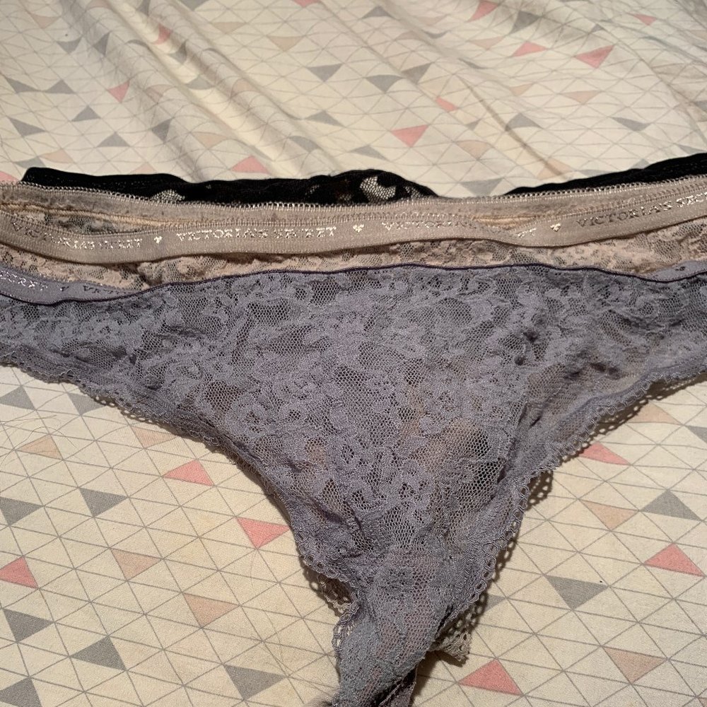 *WORN* Victorias secret thongs